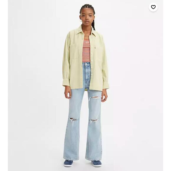 LEVI'S PREMIUM 70's High Rise Flare Jeans You and I Light Wash Sz 30 {3P27} - Picture 3 of 6